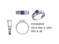 Men's Platinum CVD Diamond Ring Cushion CU 6x6mm Full Bezel