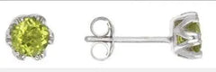 Sterling Silver Semi Mount Earrings Setting Round RD 7x7mm - Syzjewelry