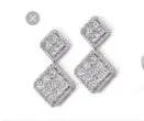 Sterling Silver Semi Mount Earrings Setting Princess SQ 2.5X2.5mm - Syzjewelry