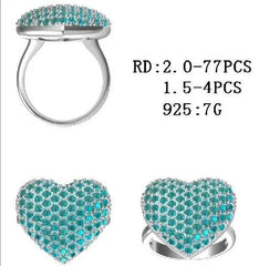 Sterling Silver Semi Mount Ring Setting Round RD 2x2mm - Syzjewelry