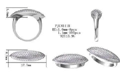 Sterling Silver Semi Mount Ring Setting Round RD 1.1mm - Syzjewelry