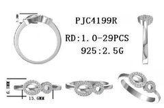 Sterling Silver Semi Mount Ring Setting Round RD 1.0mm - Syzjewelry