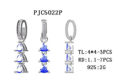Sterling Silver Semi Mount Pendant Setting Trillion TL 4X4mm - Syzjewelry