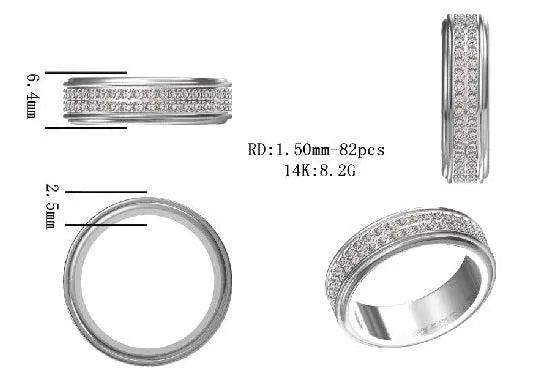 10K Gold Semi Mount Ring Setting Round RD 1.5mm - Syzjewelry