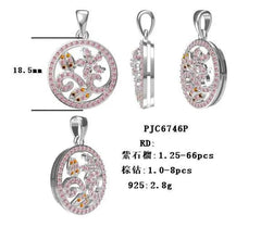Sterling Silver Semi Mount Pendant Setting Round RD 1.25mm - Syzjewelry