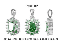 Sterling Silver Semi Mount Pendant Setting Cushion CU 8X6mm - Syzjewelry