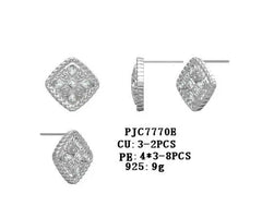 Sterling Silver Semi Mount Earrings Setting Pear PE 4X3mm - Syzjewelry