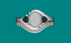 Sterling Silver Semi Mount Ring Setting Oval OV 9X7mm - Syzjewelry