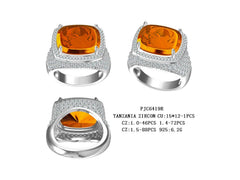 Sterling Silver Semi Mount Ring Setting Cushion CU 15X12mm - Syzjewelry