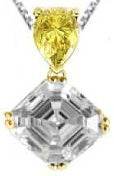 Sterling Silver Semi Mount Pendant Setting Emerald OCT 7X7mm - Syzjewelry