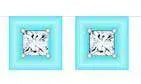 Sterling Silver Semi Mount Earrings Setting Princess SQ 5x5mm - Syzjewelry