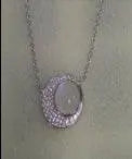 Sterling Silver Semi Mount Pendant Setting Round RD 8x8mm - Syzjewelry