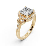Sterling Silver Moissanite Engagement Ring