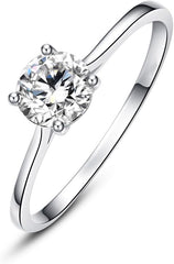 2 PC Round Cut Moissanite Bridal Wedding & Engagement Ring Set for Women