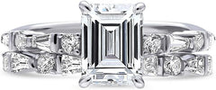 2PC Vintage Art Deco CVD Diamond 925 10K Gold Solitaire Bridal Engagement & Wedding Ring Set for Women
