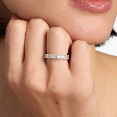 Emerald cut eternity band lifestyle (draft BN ref)