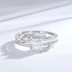 Princess Cut CVD Diamond 14K Gold Engagement & Wedding Ring for Women