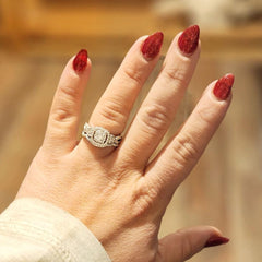 Round Brilliant Cut Wedding Rings Set for Women Round White Moissanite Engagement Rings Bridal Set Sterling Silver