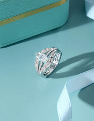Marquise Cut Solitaire CVD Diamond S925 Sterling Silver Engagement & Wedding Ring for Women