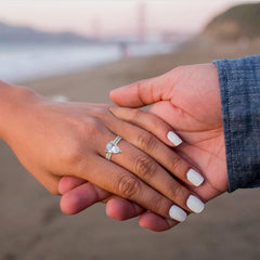 2PC Pear Cut Moissanite Sterling Silver Engagement Ring Set with Wedding Band for Women