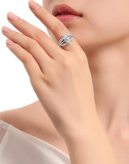 Marquise Cut Solitaire Moissanite S925 Sterling Silver Engagement & Wedding Ring for Women