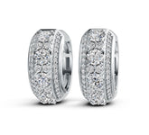 Sterling Silver Moissanite Earrings Round RD 4x4mm