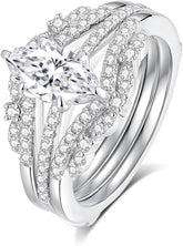 Marquise Cut Solitaire Moissanite S925 Sterling Silver Engagement & Wedding Ring for Women