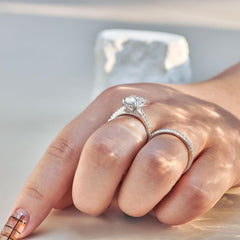 2 PC Radiant Cut CVD Diamond 14K Gold Solitaire Bridal Wedding & Engagement Ring