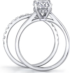 2PC Oval Cut Moissanite Sterling Silver Bridal Engagement & Wedding Ring Set for Women