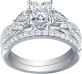 Pear Cut CVD Diamond 10K Gold Bridal Engagement & Wedding Ring Set for Women