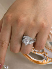 2 PC Marquise Cut CVD Diamond Vintage 18K Gold Bridal Wedding & Engagement Ring