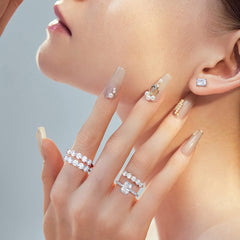 Radiant Cut Moissanite Rings for Women Engagement Ring for Her