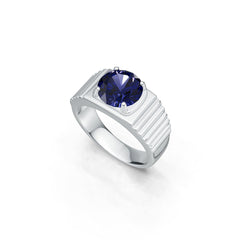 Men's 14K Gold Moissanite Ring Round RD 10X10mm Solid 925 Silver