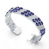 Sterling Silver Moissanite or Sapphire Bracelet
