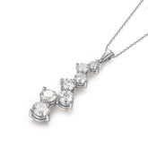 CVD Diamond Fancy Necklace 925 Sterling Sliver Chain 45MM Women Jewelry Gifts