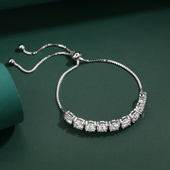 CVD Diamond Fancy Necklace 925 Sterling Sliver with Chain 45MM Women Jewelry Gifts