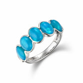 Natual Blue Opal Ring 925 Sterling Sliver Women Jewelry Gifts Octorber birthstone