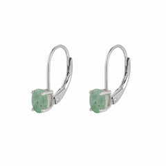 King Of Gemstone Emerald Earrings S925 Sterling Silver CVD Diamond Earrings Mother's Day Jewelry Gift