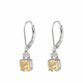 S925 Sterling Silver Cirtrine Earrings Memorial Day Girls Jewelry Gift