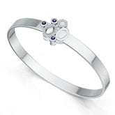 Sterling Silver Moissanite or Sapphire Bracelet Round RD 2.5mm