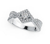 Sterling Silver Moissanite Ring Round RD 3.5mm