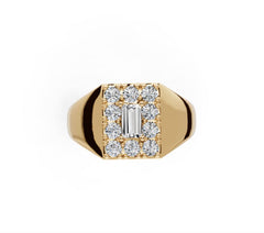 Sterling Silver Moissanite Ring Baguette BG 5x3mm