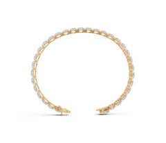 Sterling Silver Tennis Moissanite Bracelet OV 6x4mm