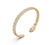 Sterling Silver Moissanite Bracelet Oval OV 6X4mm