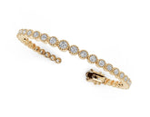 Sterling Silver Moissanite Bracelet Round RD 3x3mm