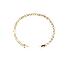 Sterling Silver Moissanite Bracelet Round RD 3x3mm