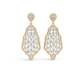 Sterling Silver Moissanite Earrings Pear PE 7X5mm