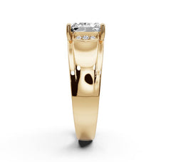 Men's 14K Gold CVD Diamond Ring Square Emerald SQ 8x8mm