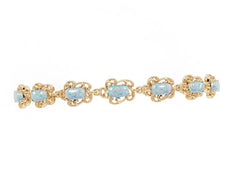 Sterling Silver Opal Bracelet Cushion CU 6X4mm Cabochon