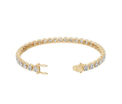 Sterling Silver Moissanite Bracelet Oval OV 6X4mm